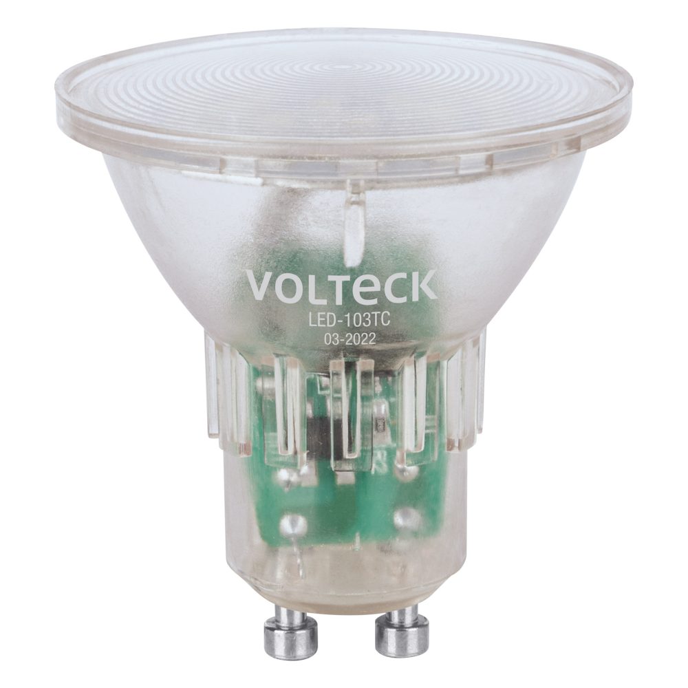Foco de LED Volteck transparente 3 W MR16 base GU10 luz cálida Mod. LED-103TC - Imagen 2